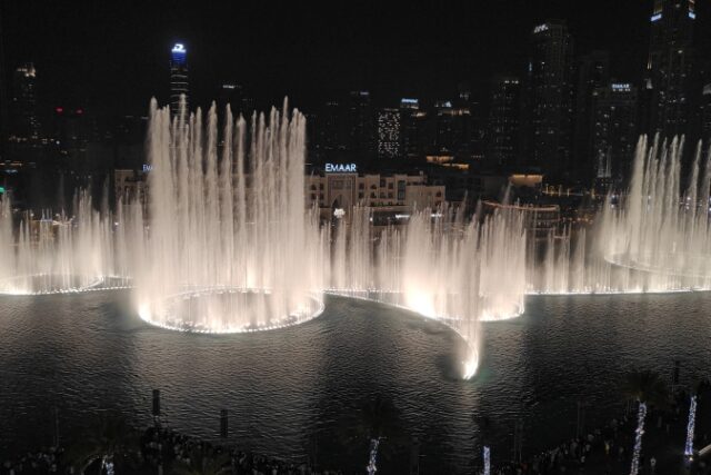 La fontana danzante di Dubai