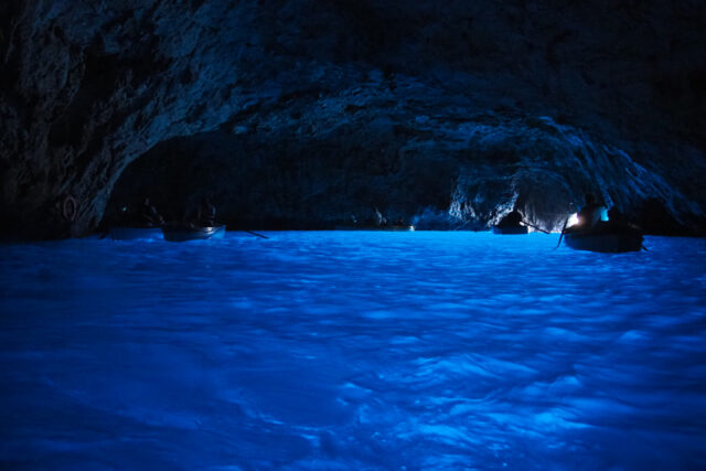 La grotta azzurra dell’Isola di Capri